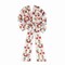 LaRibbons 13" Decorative Christmas Tree Topper Bow (2.5" Wired Ribbon) | "Nutcracker" White/Multi